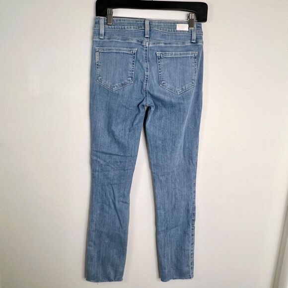 Paige Womens Skyline Ankle Peg Ricki Distressed Jeans Size 26 Light Wash Skinny - Picture 6 of 7